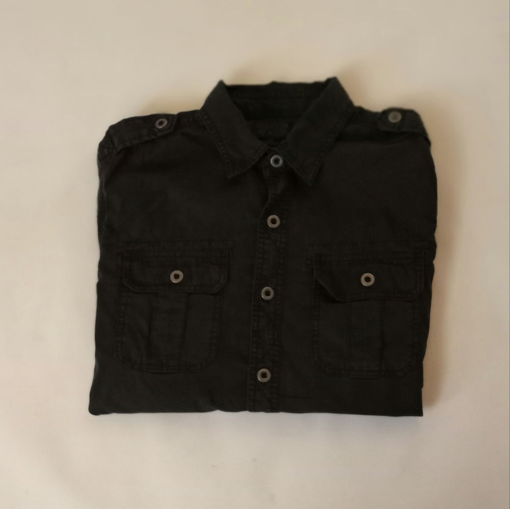 CONVERSE Black Button-Up SHIRT